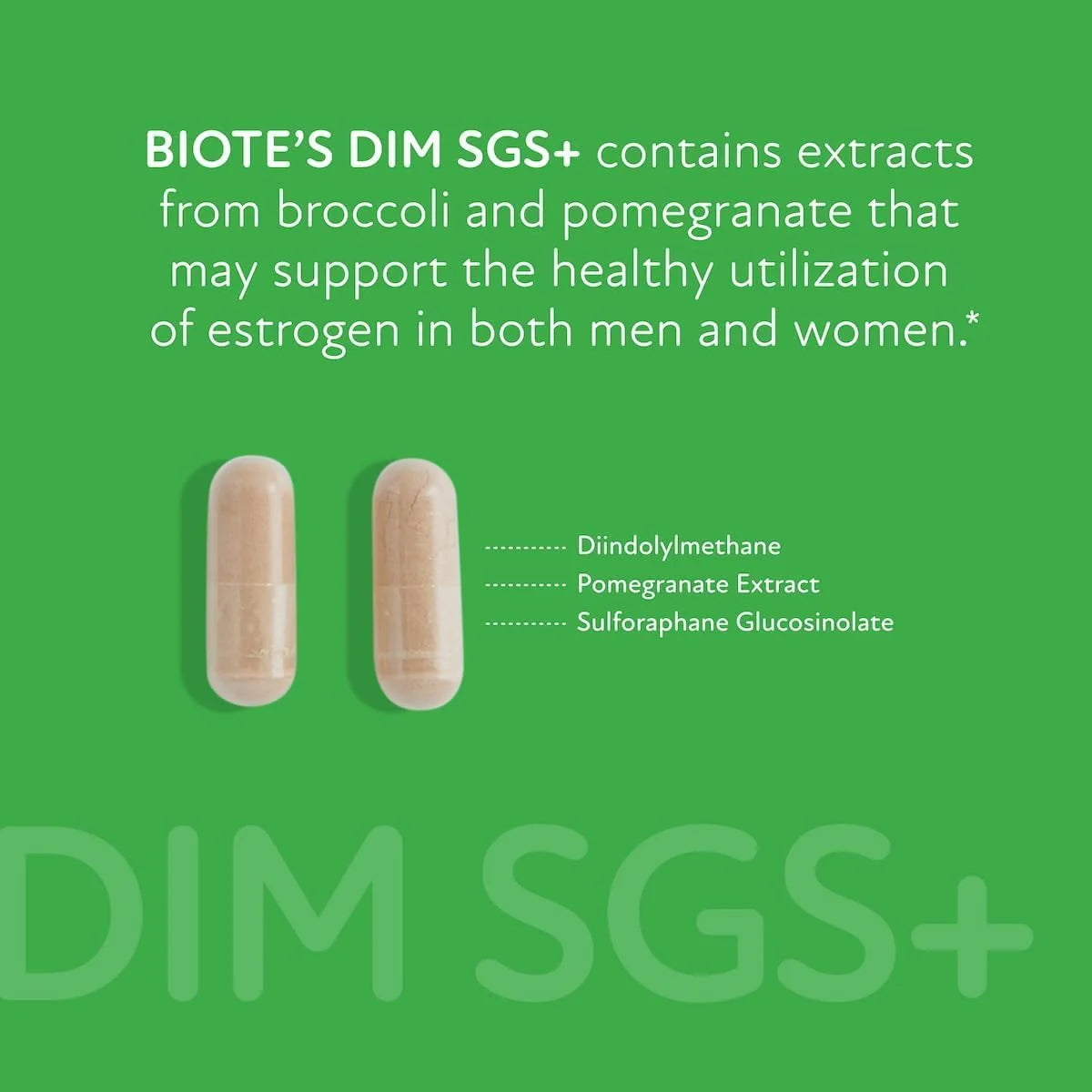 Biote Nutraceutical DIM SGS+ 60 Capsules