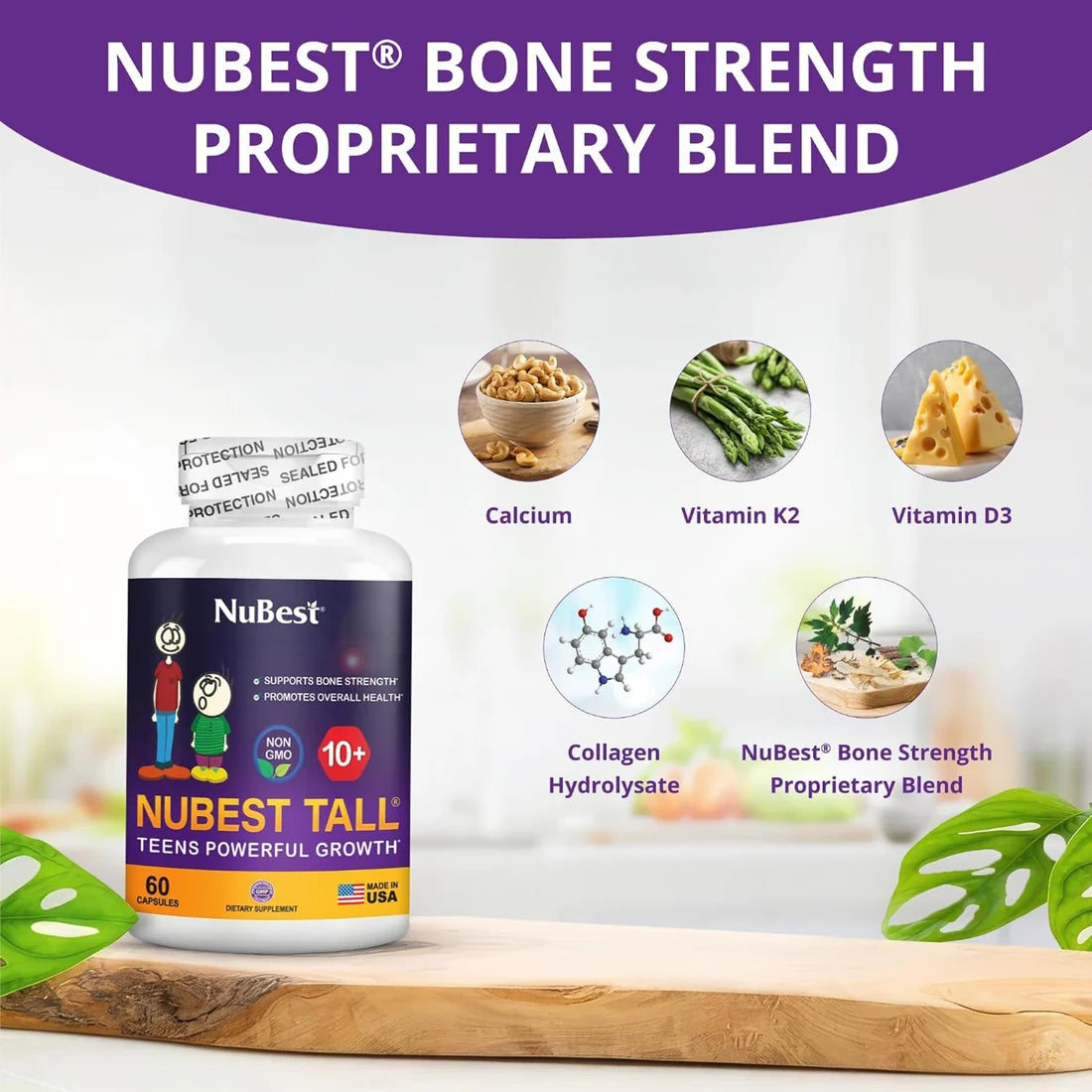 NuBest Tall 10+ Teens Growth Formula – 60 Capsules