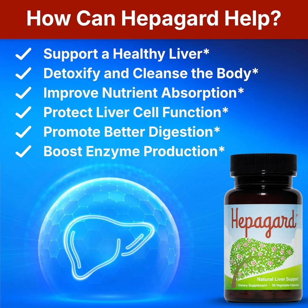 Hepagard Natural Liver Support | 30 Vegetable Capsules