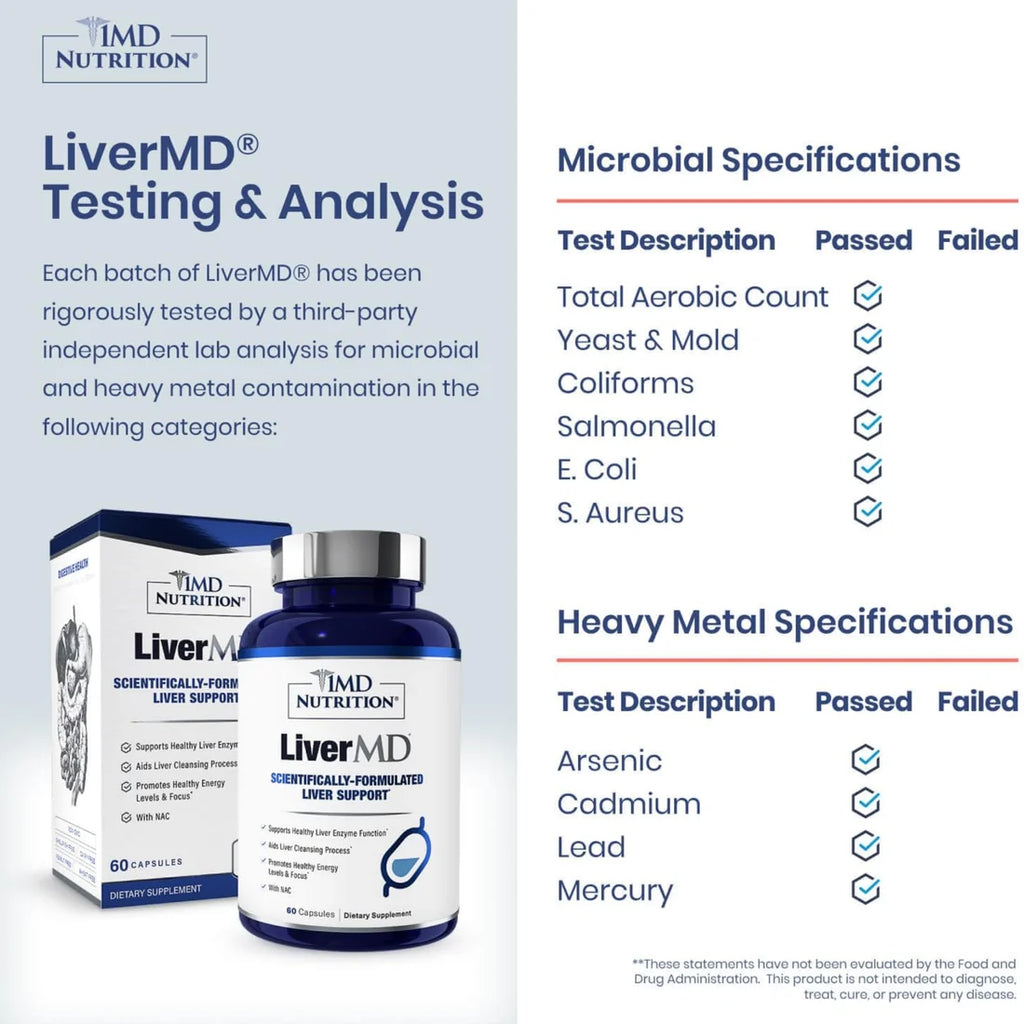 1MD Nutrition LiverMD Liver Support – 60 Capsules