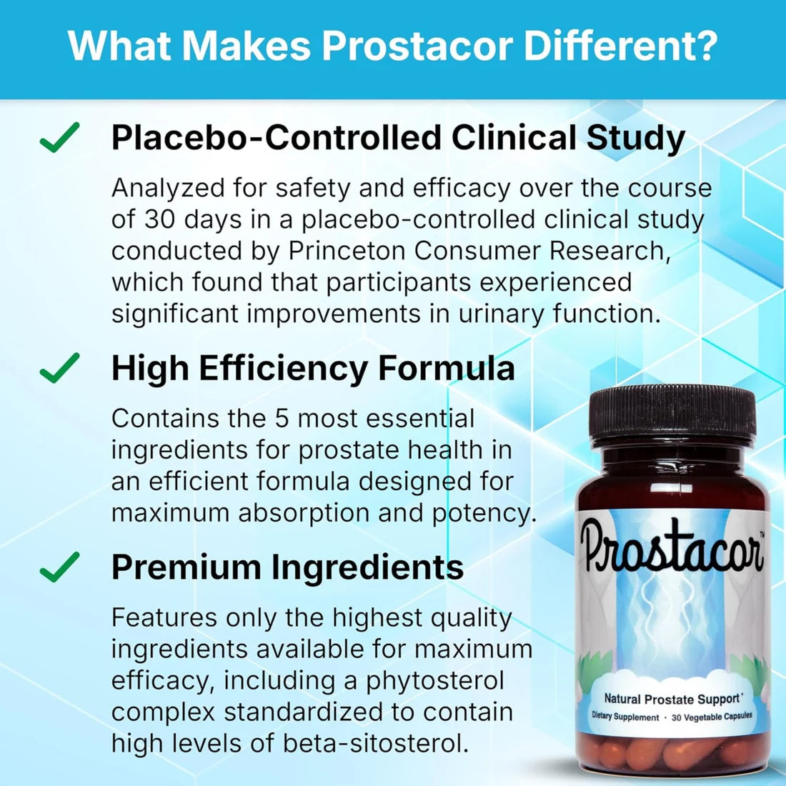Prostacor Natural Prostate Support Review | 30 Vegetable Capsules