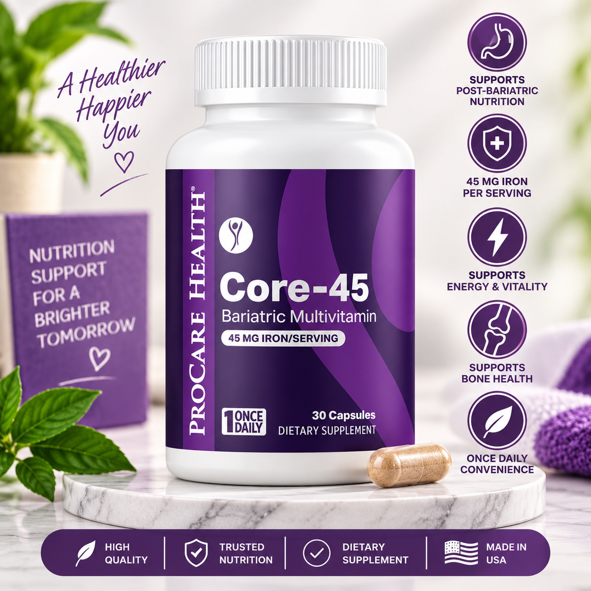 ProCare Health Core-45 Bariatric Multivitamin – 30 Capsules
