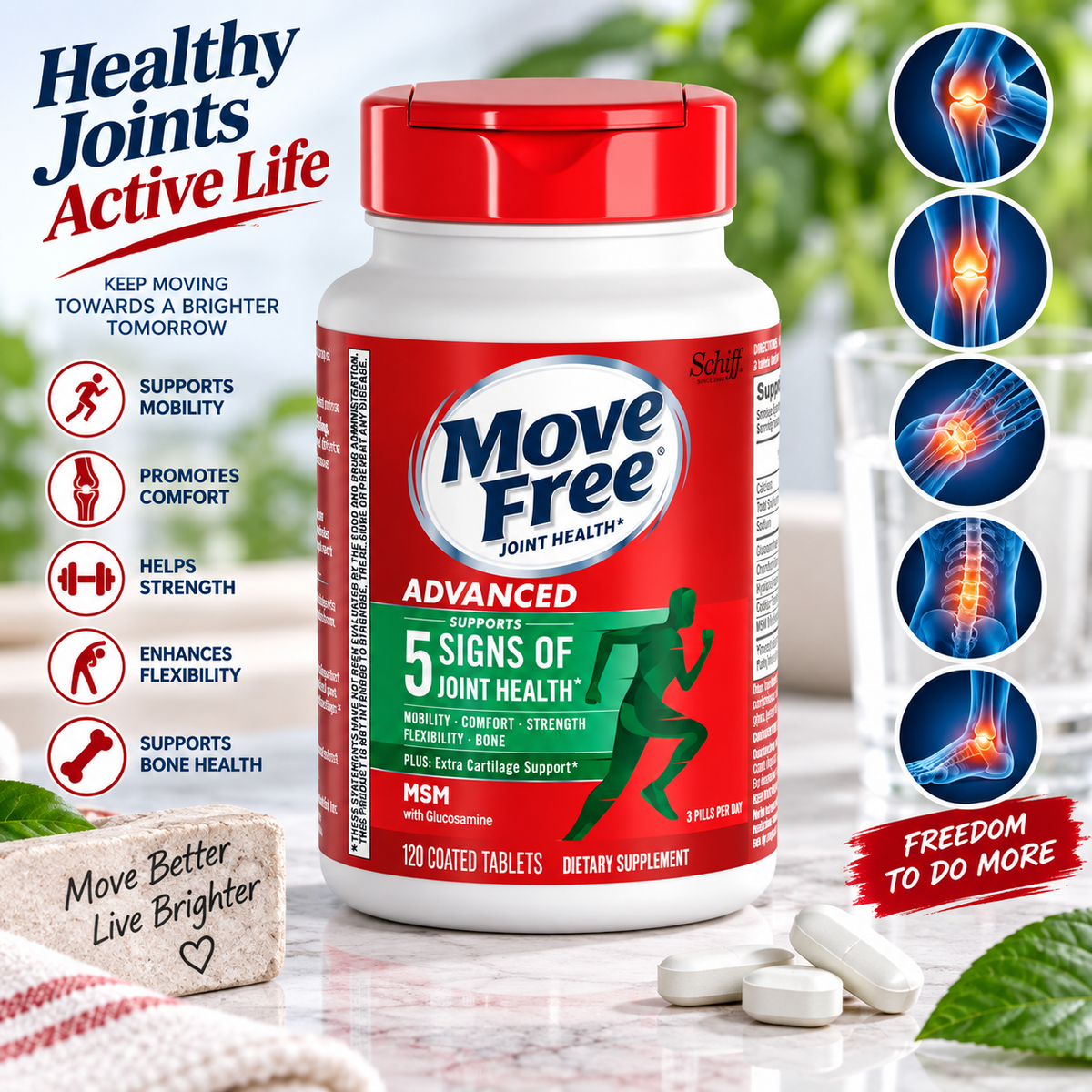 Schiff Move Free Advanced Joint Health – 120 Tablets