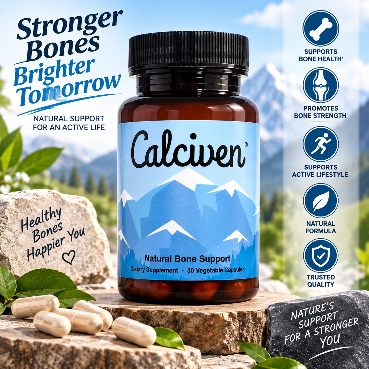 Calciven Bone Support – Calcium, D3 & K2