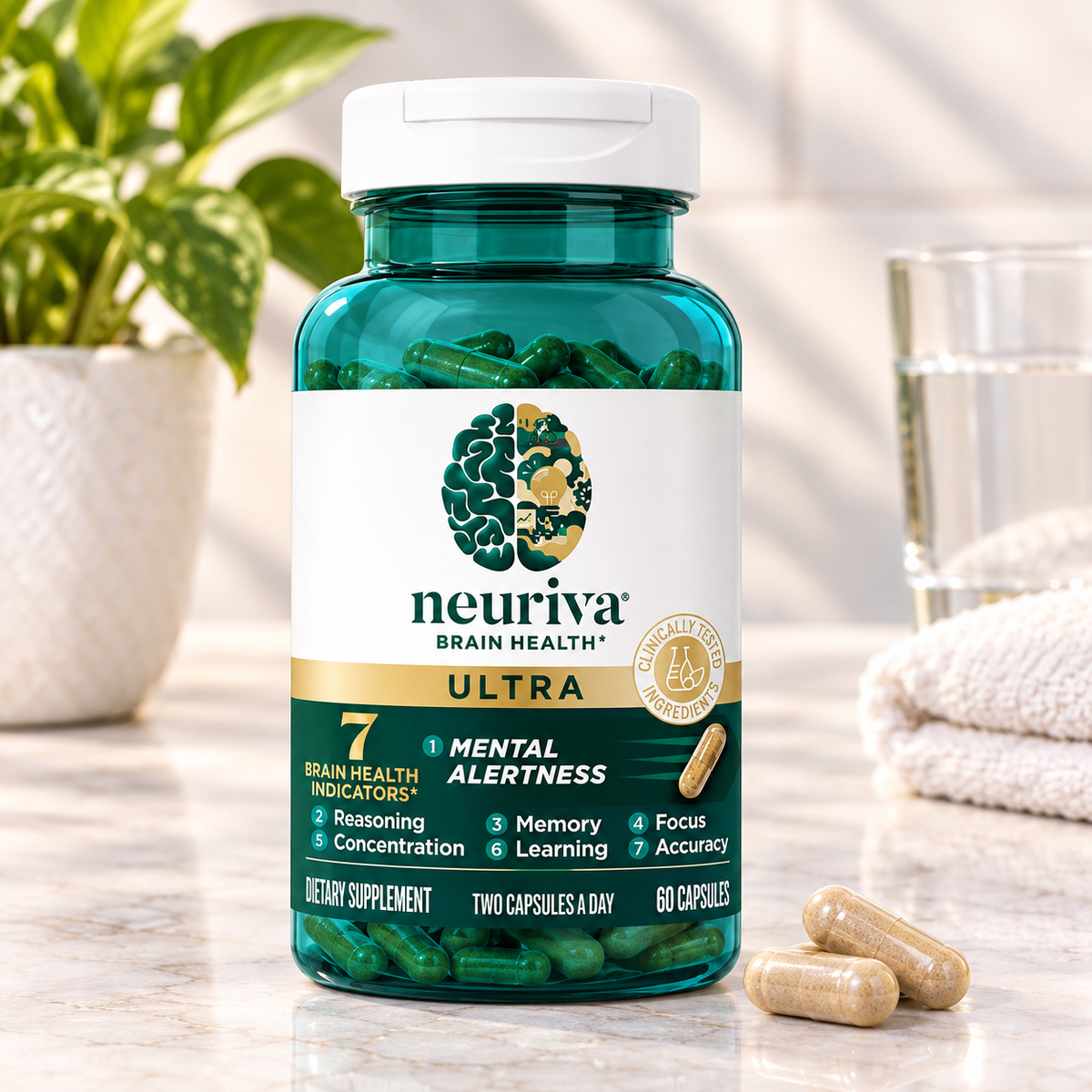 Neuriva Brain Health Ultra Review | 60 Capsules & 7 Brain Indicators