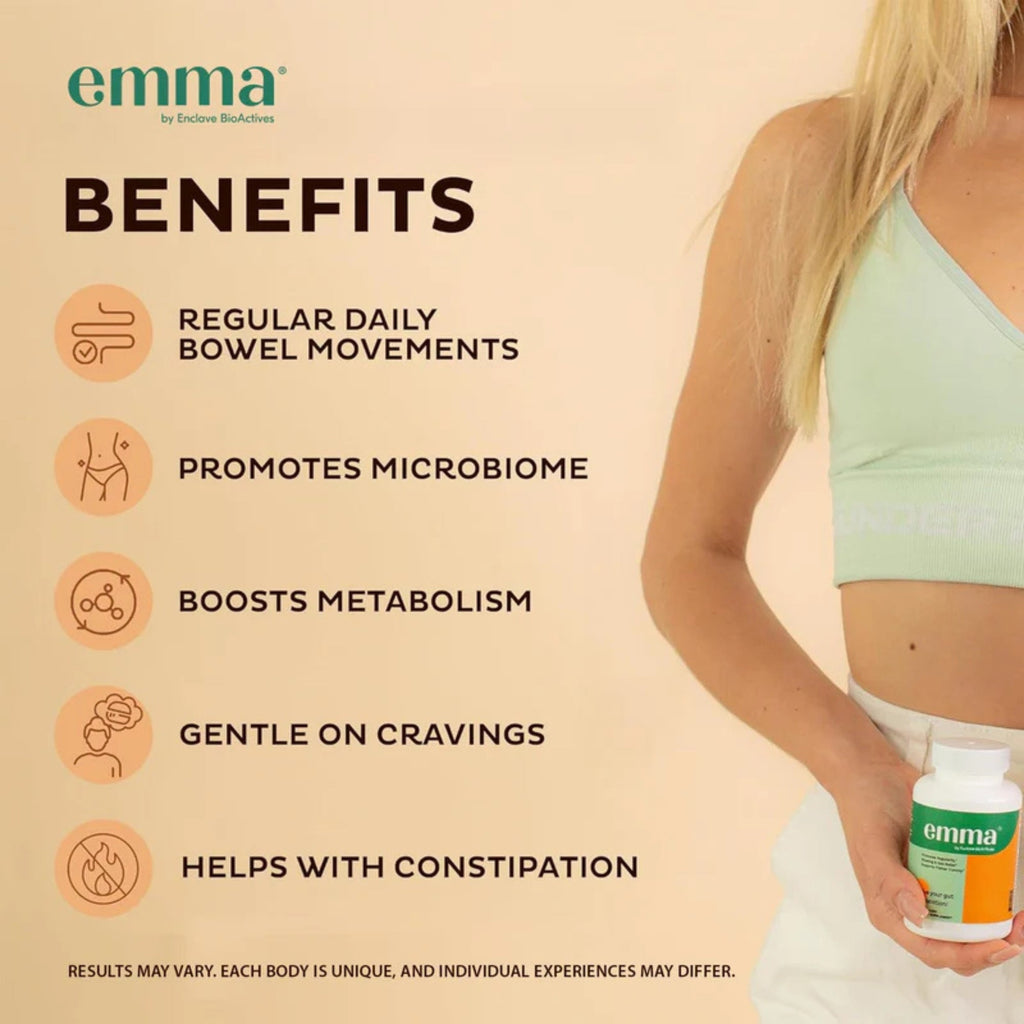 Emma Gut Health Supplement 60 Capsules | Bloating & Digestive Support