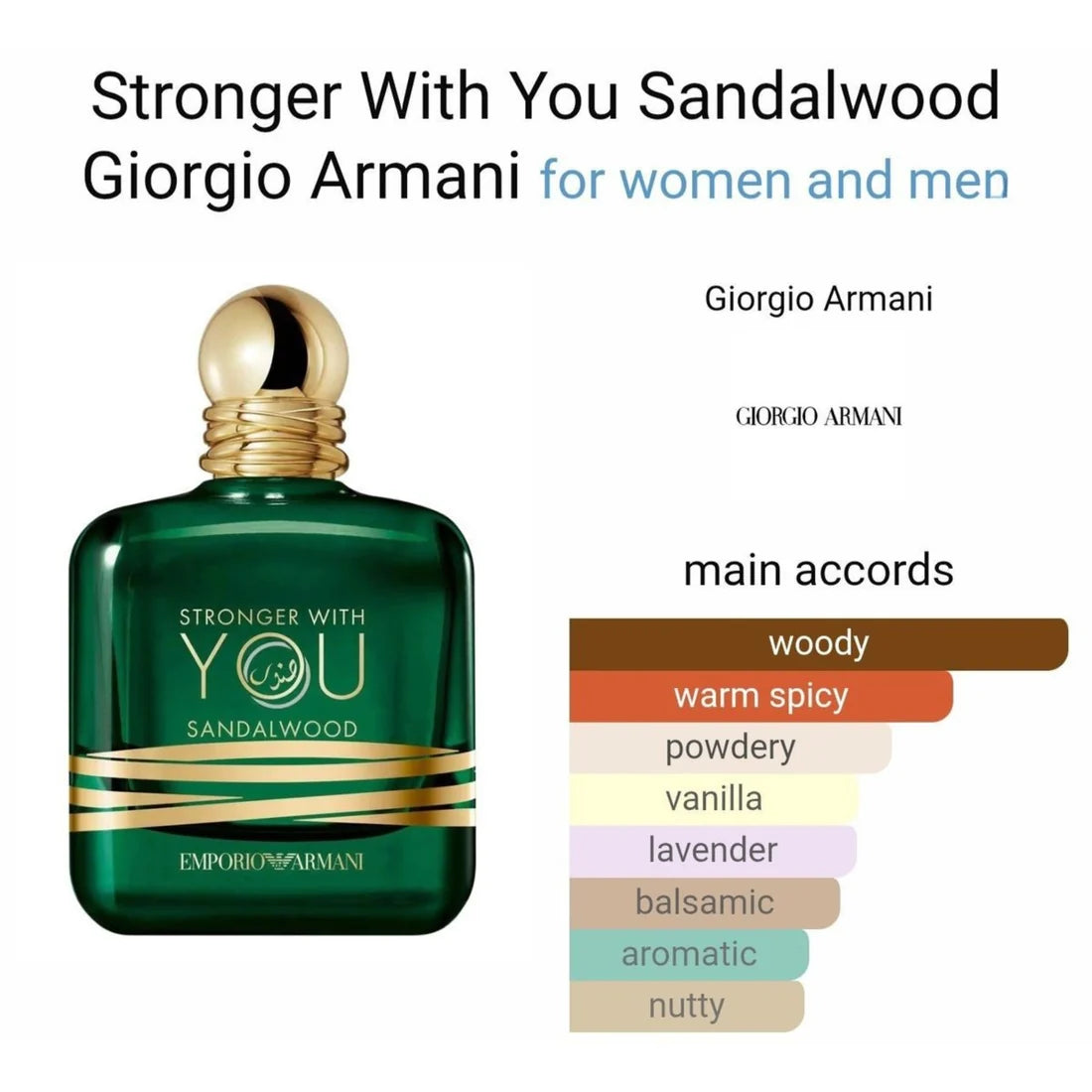 Stronger With You Sandalwood EDP 100ml | Armani